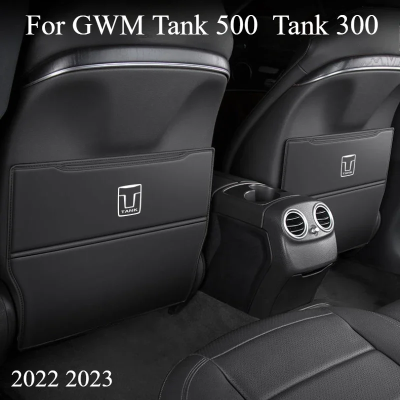 

Для GWM Tank 500 Great Wall Tank 300 2022 2023, аксессуары, кожаное переднее сиденье автомобиля, задняя защита от ударов, пылезащитная доска, рамка, крышка