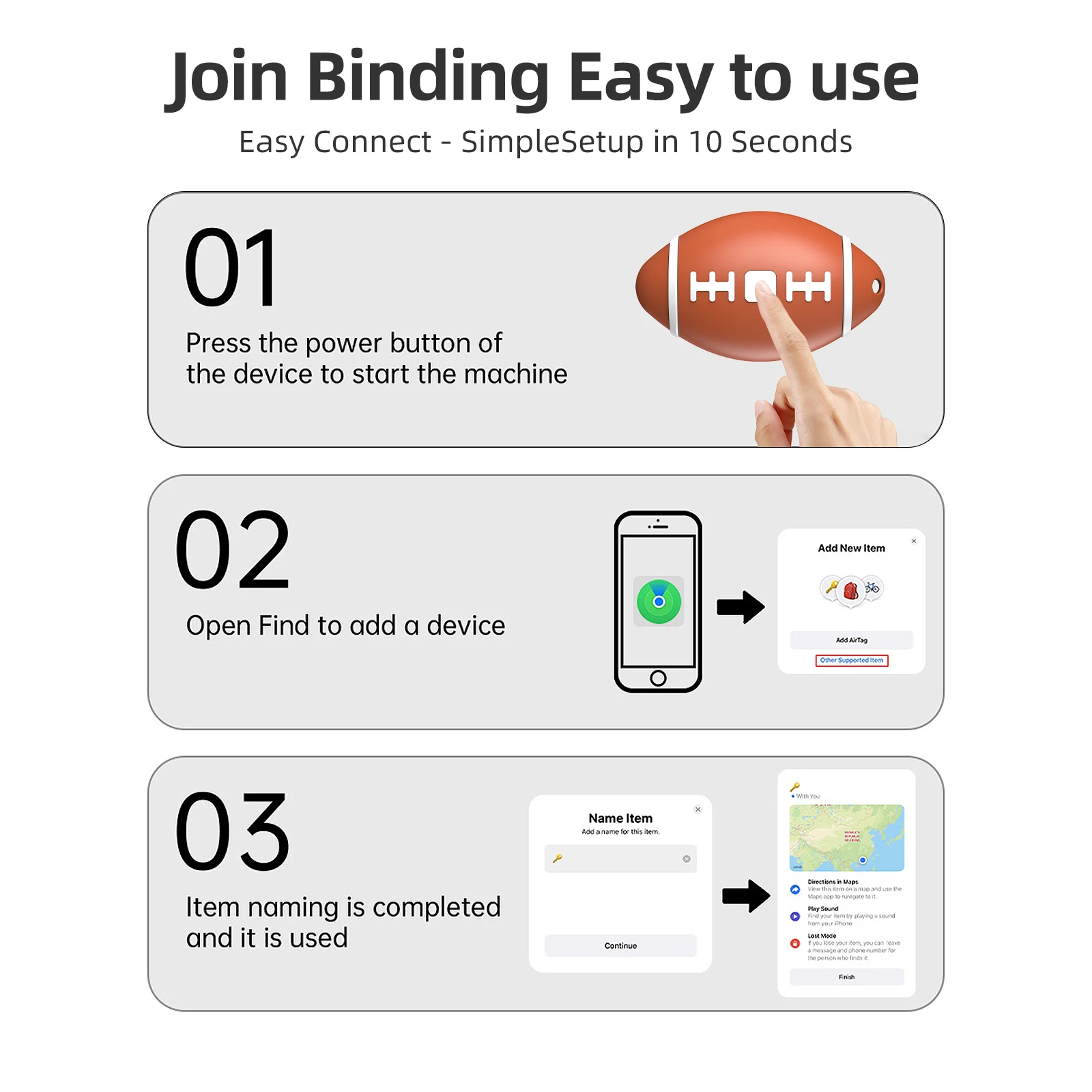 Smart Bluetooth GPS Locator Works With Apple Find My App Tracker And Keys Finder For Lost Keys Bags Wallets Luggage Only For IOS