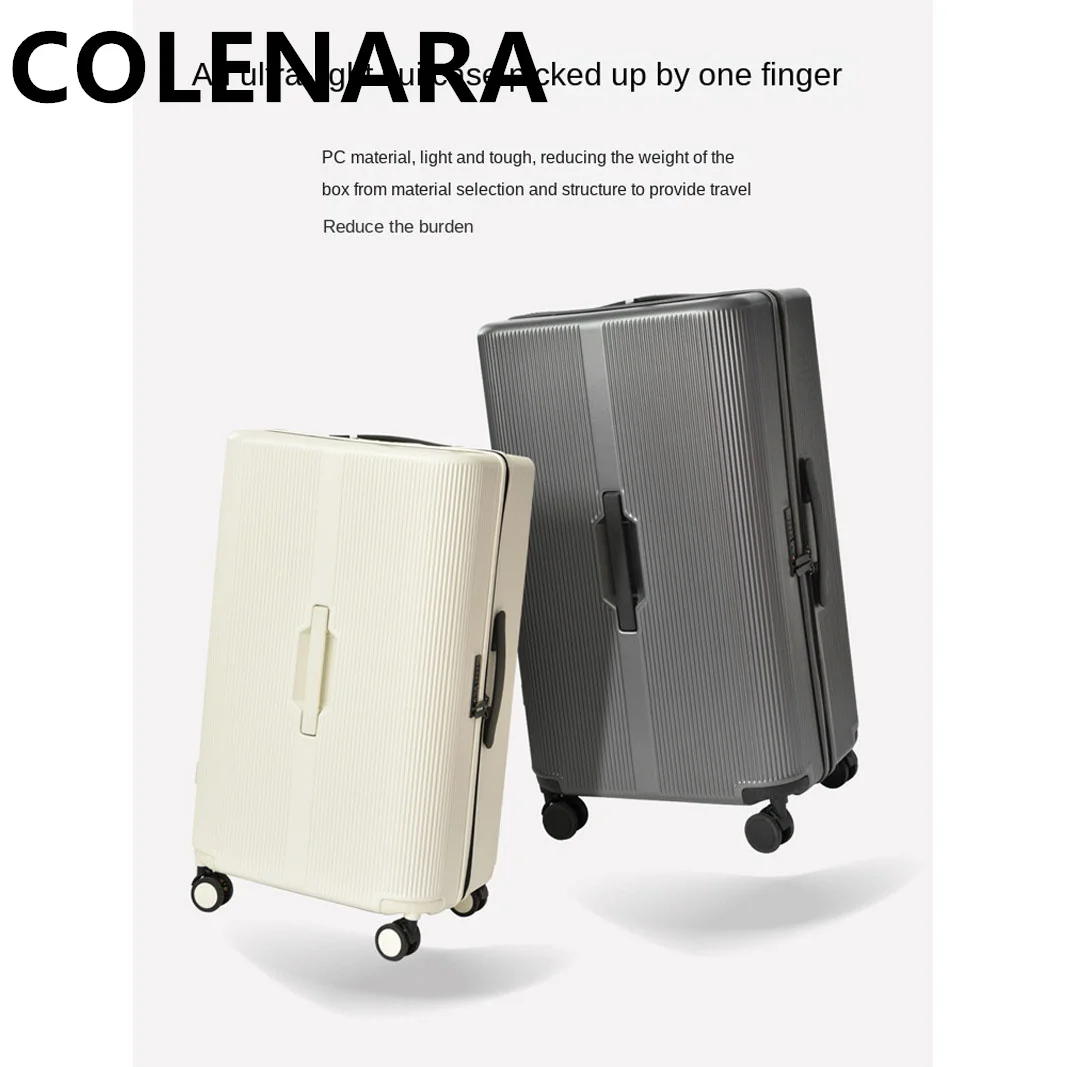 COLENARA Rolling Suitcase 20"24"28 Inch Large Capacity Trolley Case PC Boarding Box Ultra-light Password Box Cabin Luggage