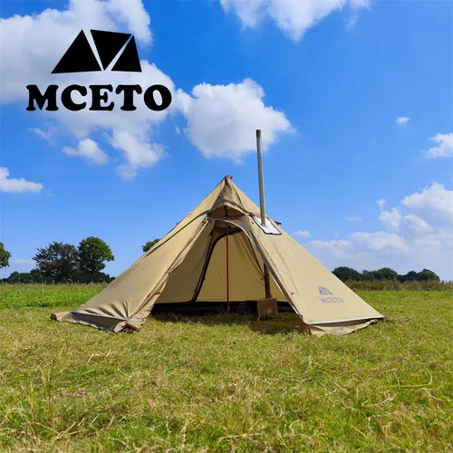 Tienda tipi piramidal para acampar 320PRO, altura 1,6 M, ligera, para exteriores, mochilero, tienda de campaña para invierno con falda para nieve para 1-2 personas