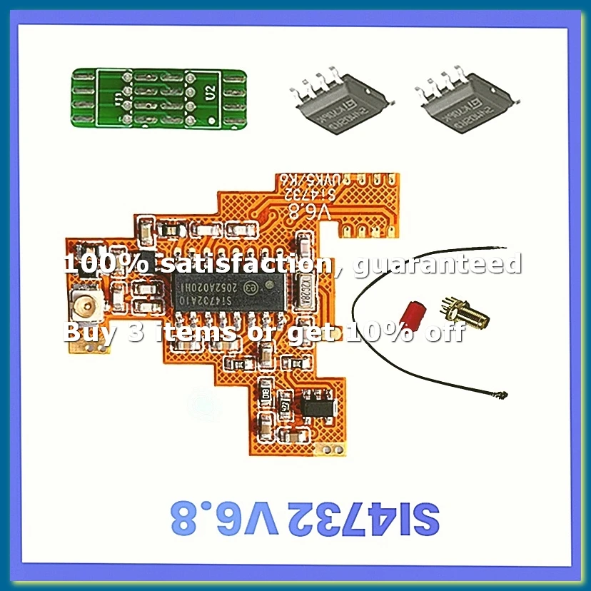 ●SI4732 V6.8 FPC Module+2x 2M Expansion Chip for UVK5 K6 HF Shortwave Full Band/Single Sideband Reception