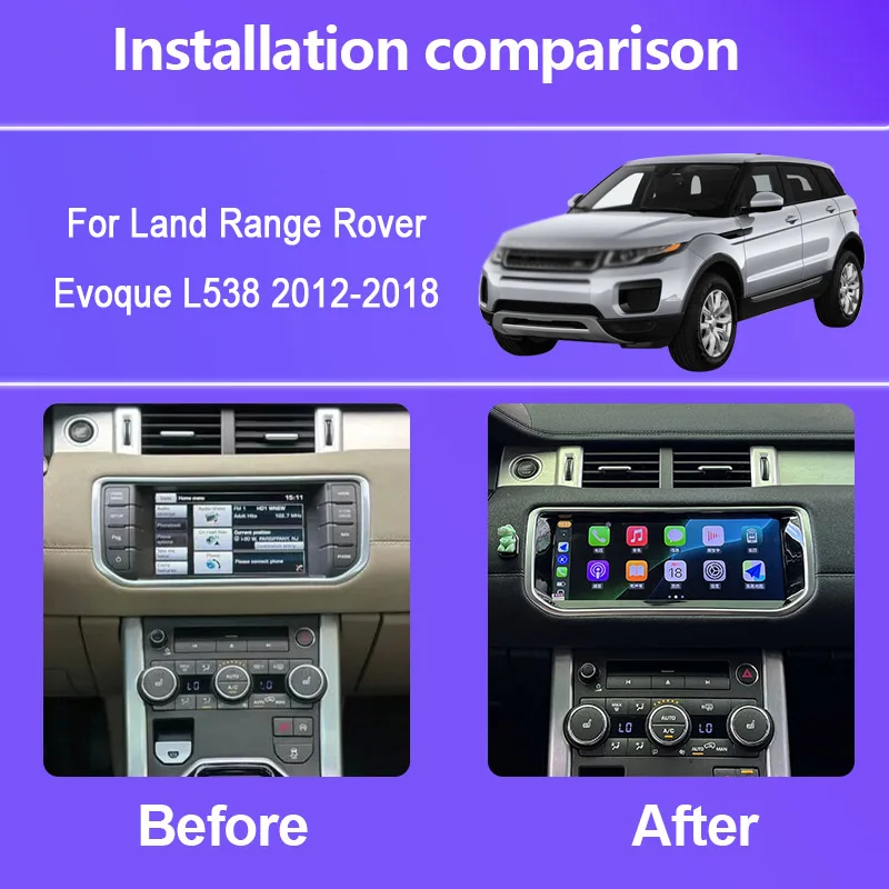 10.25 Inch For Land Range Rover Evoque L538 2012-2018 Dual System Car Stereo Multimidia Car Radio Android15 GPS 4G WIFI Carplay