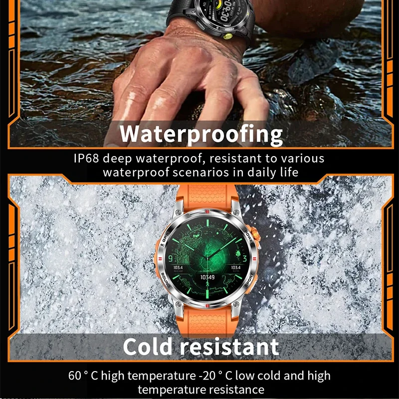 New GPS Smart Watch Men Outdoor Sports Waterproof Fitness Heart Rate Blood Pressure Compass BT Call Smartwatch for Huawei Xiaomi