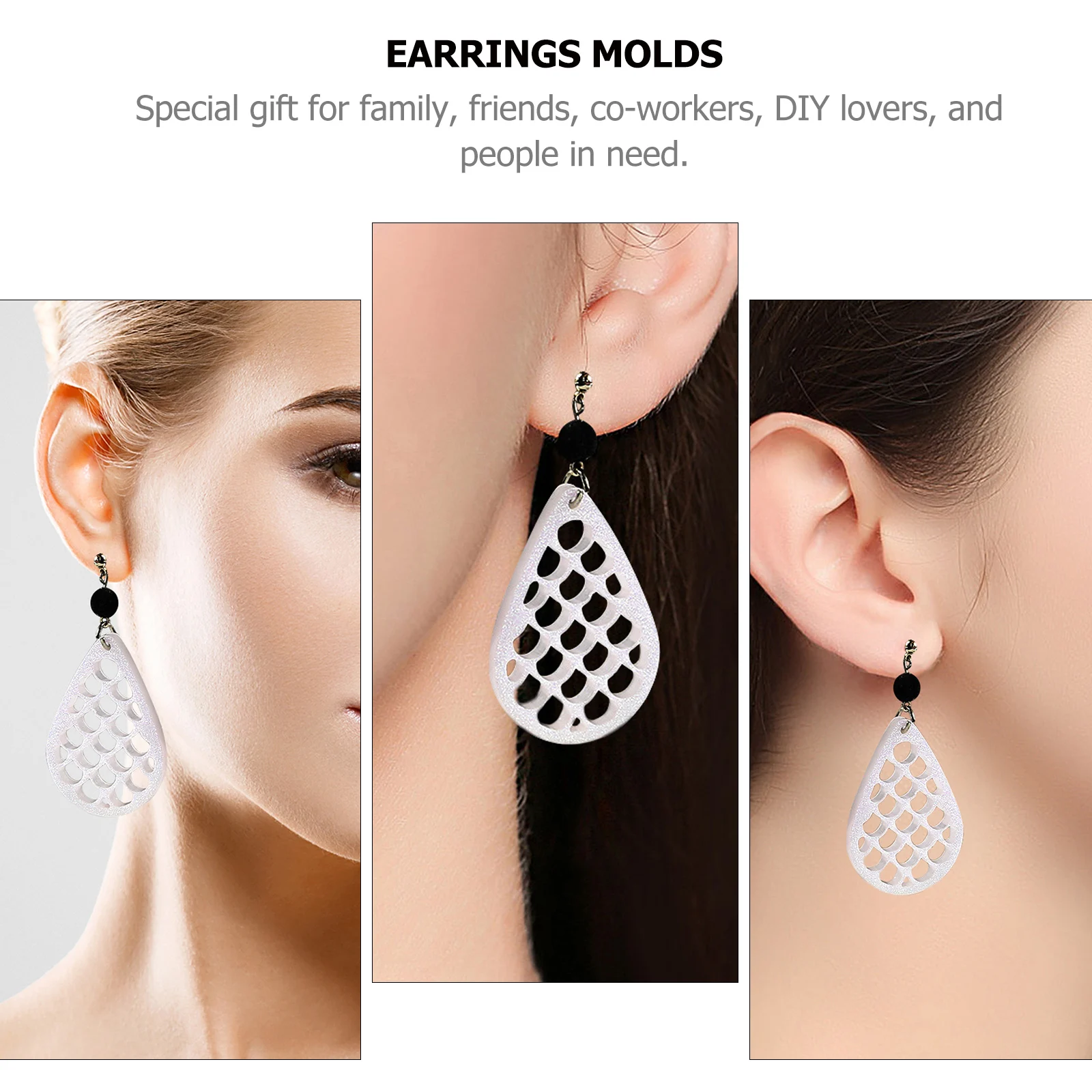 

2Pcs Fish Scale Pendant Mold Silicone Earrings Molds DIY Craft Tools Crystal Hanging Accessories Jewelry Making Supplies