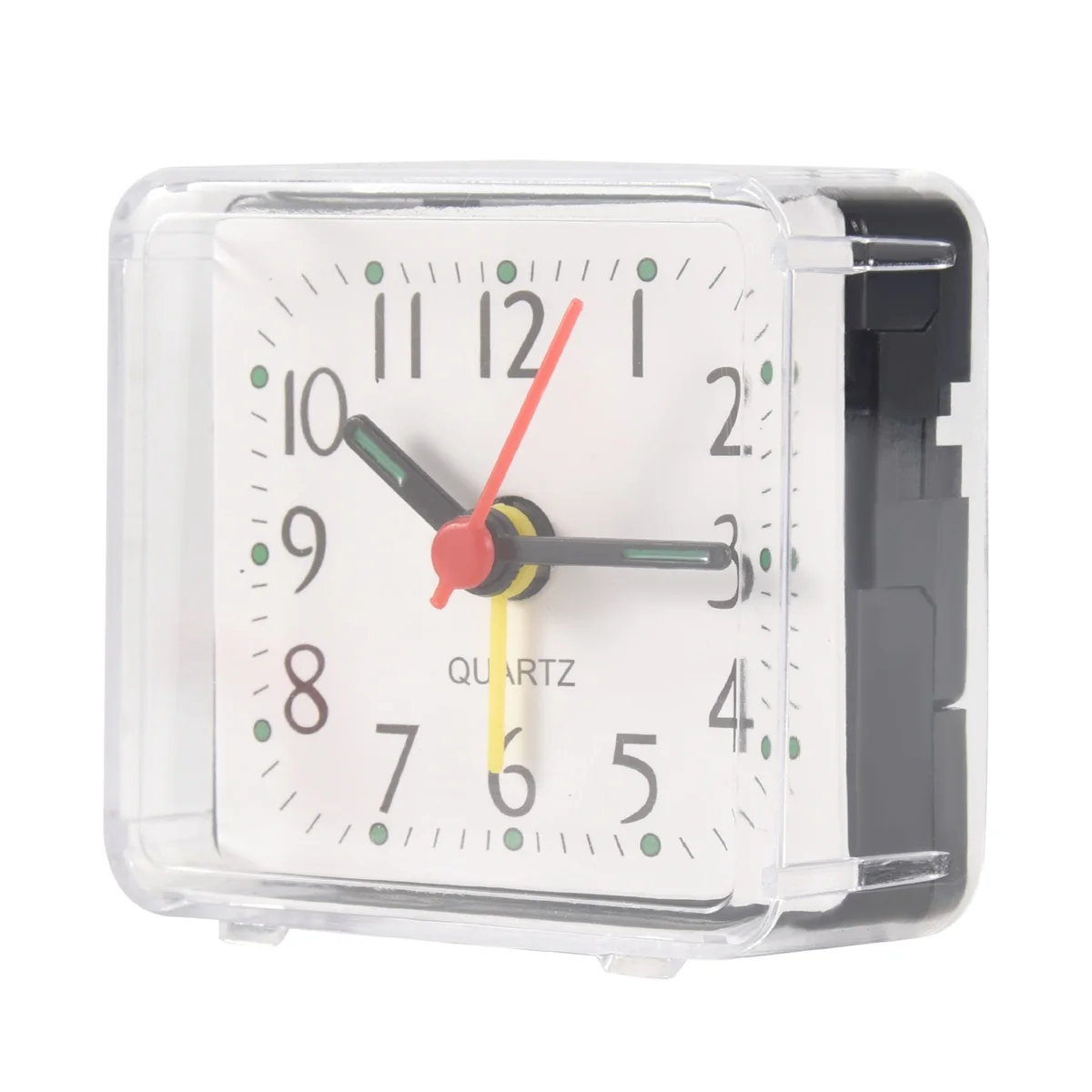 1PCS Portable Cute Mini Cartoon Multi-function Table Clocks（white）