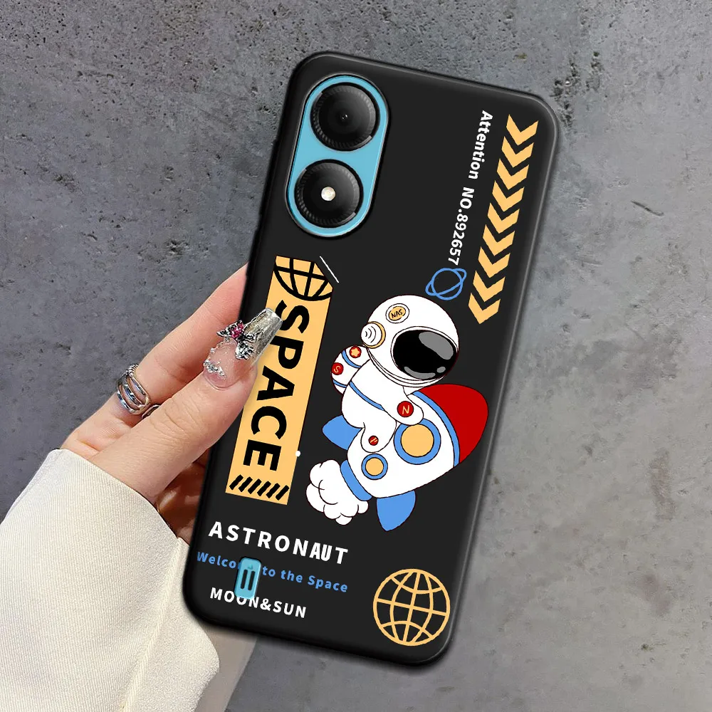 For ZTE Blade A33S Case Cartoon Ice Cream Soft Silicone TPU Astronaut Phone Case For ZTE Blade A33s Fashion Back Cover Bumper