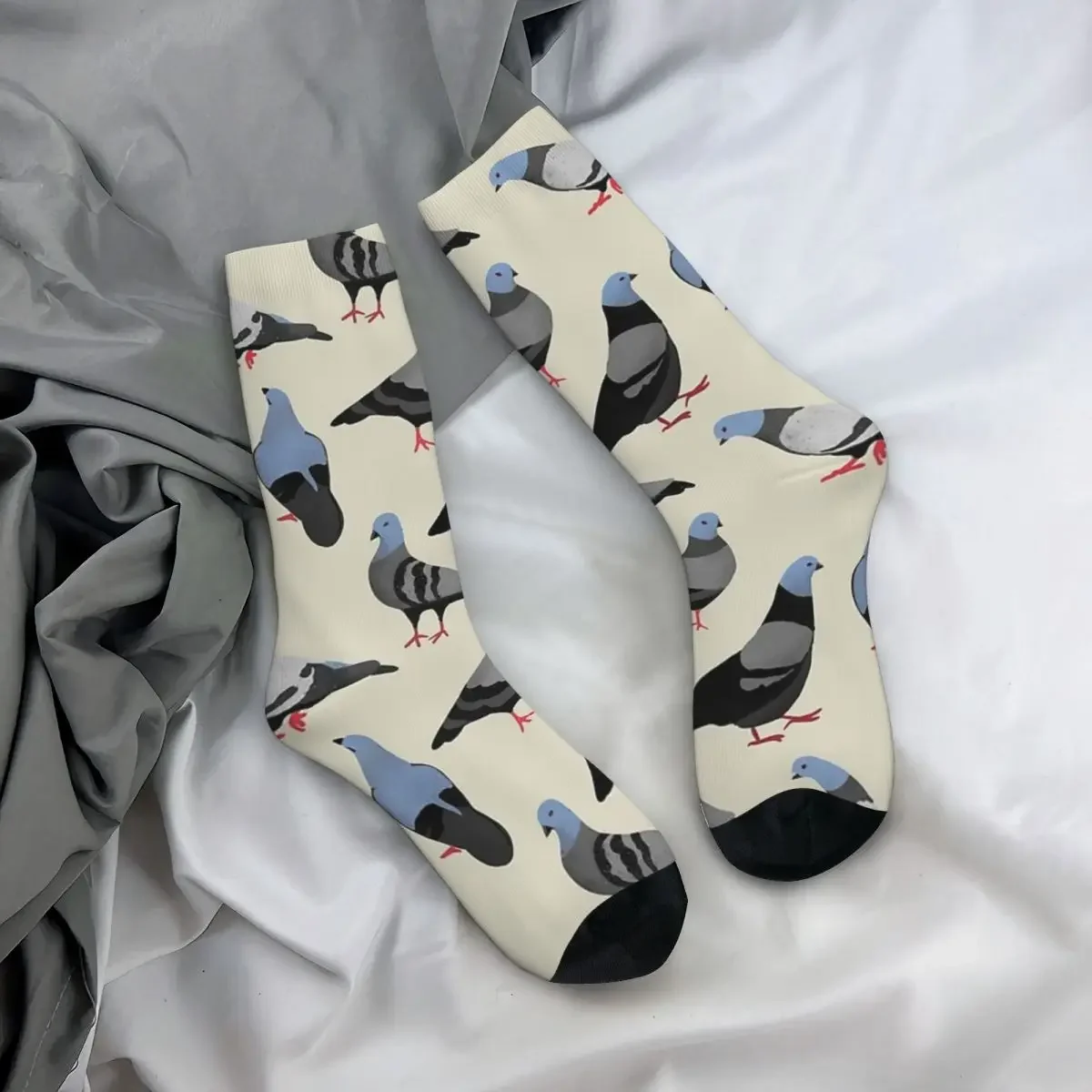 Diseño 33 - Calcetines The Pigeons Harajuku Medias de alta calidad Calcetines largos para todas las estaciones Accesorios para regalos de hombre y mujer