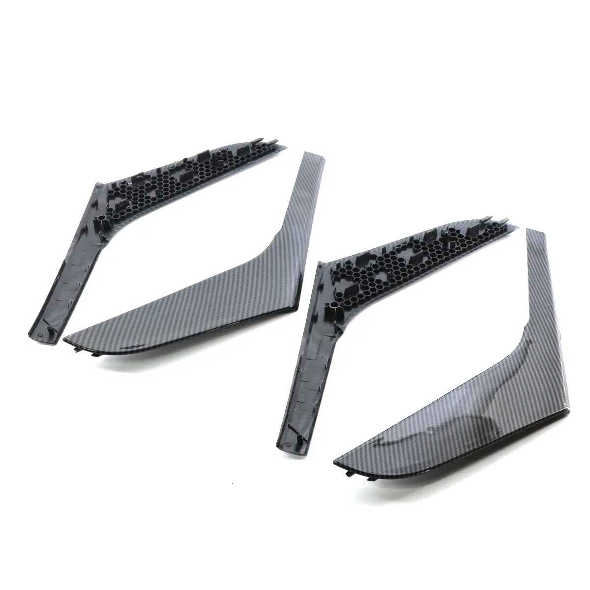 4Pcs/set Carbon Look Car Interior Door Armrest Handle Strips Cover For VW Volkswagen GOLF 6 Mk6 2009-2013 5K4868039A 5K4868040A