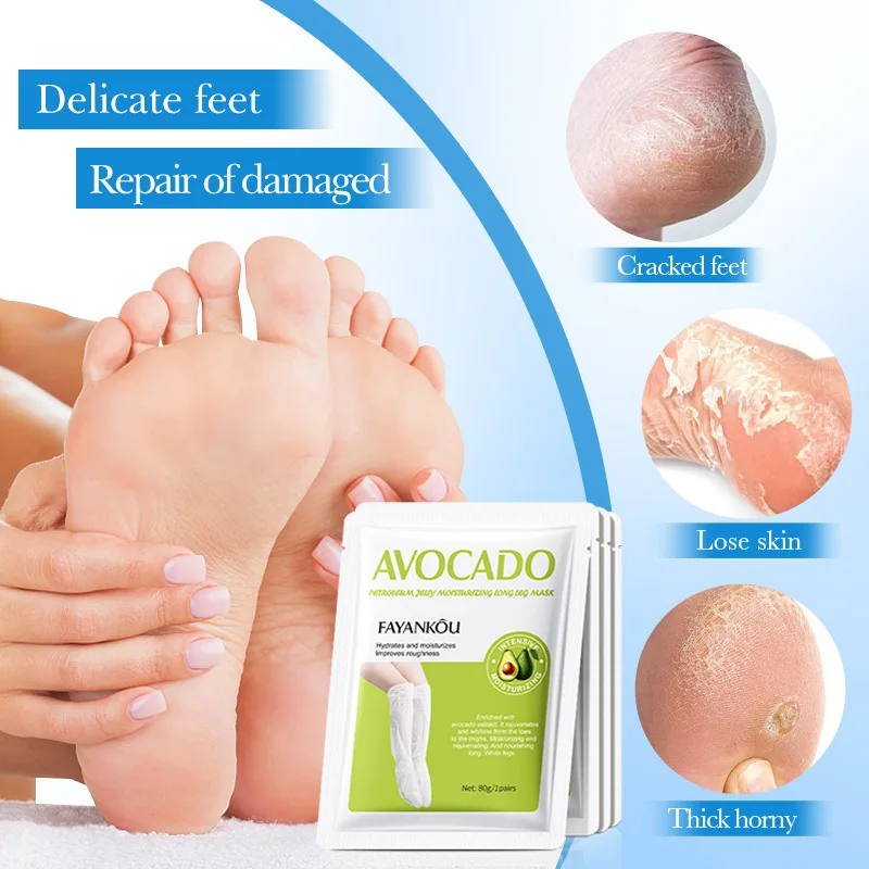 Avocado Moisturizing Long Hand Foot Mask Hydrating Nourishing Exfoliating Skin Care Leg Film Improve Callus Soft Whitening Care