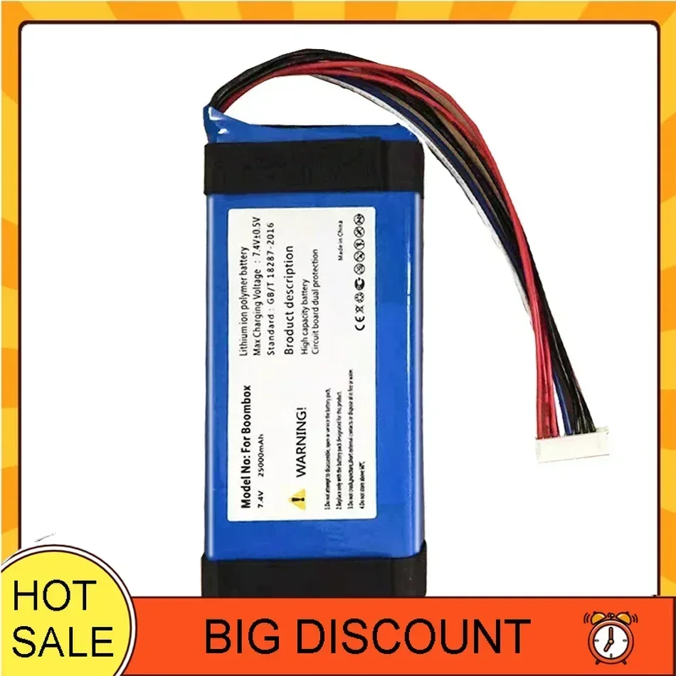 Battery For JBL Boombox 1, JEM3316, JEM3317, JEM3318 Player Speaker, 25000mAh, GSP0931134 01