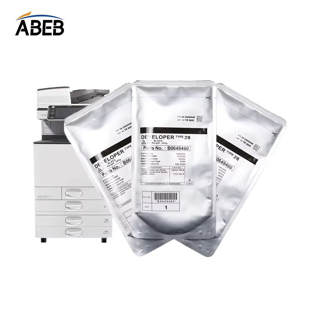 

1PCS Type28 Developer Powder For Ricoh MP3053 3352 3353 3025 2352 3053 High Compatible Copier iron Carrier Black 345g/Bag