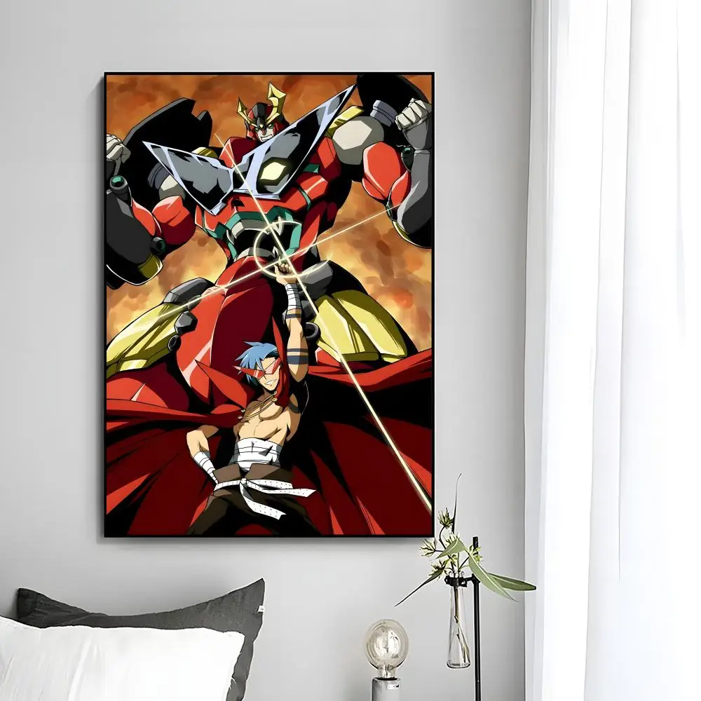 Action-Anime-Poster „T-Tengen Toppa Gurren Lagann“, Wandkunstdruck, dekoratives Wandbild, Heimdekoration, Geschenk, ungerahmt – Detail 15