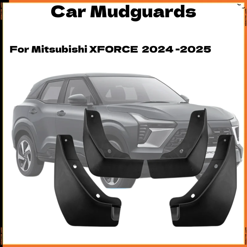 Guardabarros (4 piezas) para Mitsubishi XFORCE X Force 2024, protectores contra salpicaduras para ruedas delanteras y traseras, accesorios para coche