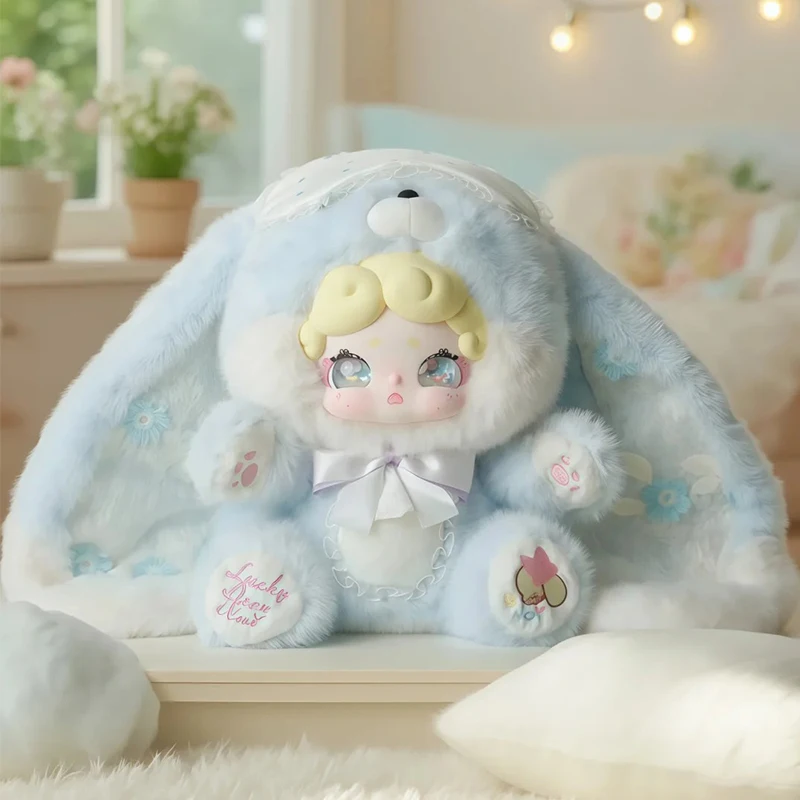 LuckyDeerNai 600% Sweet Tea Rabbit Series Blind Box Cute Bunny Vinyl Plush Surprise Bag Kawaii Anime Mystery Box Home Decor Toys