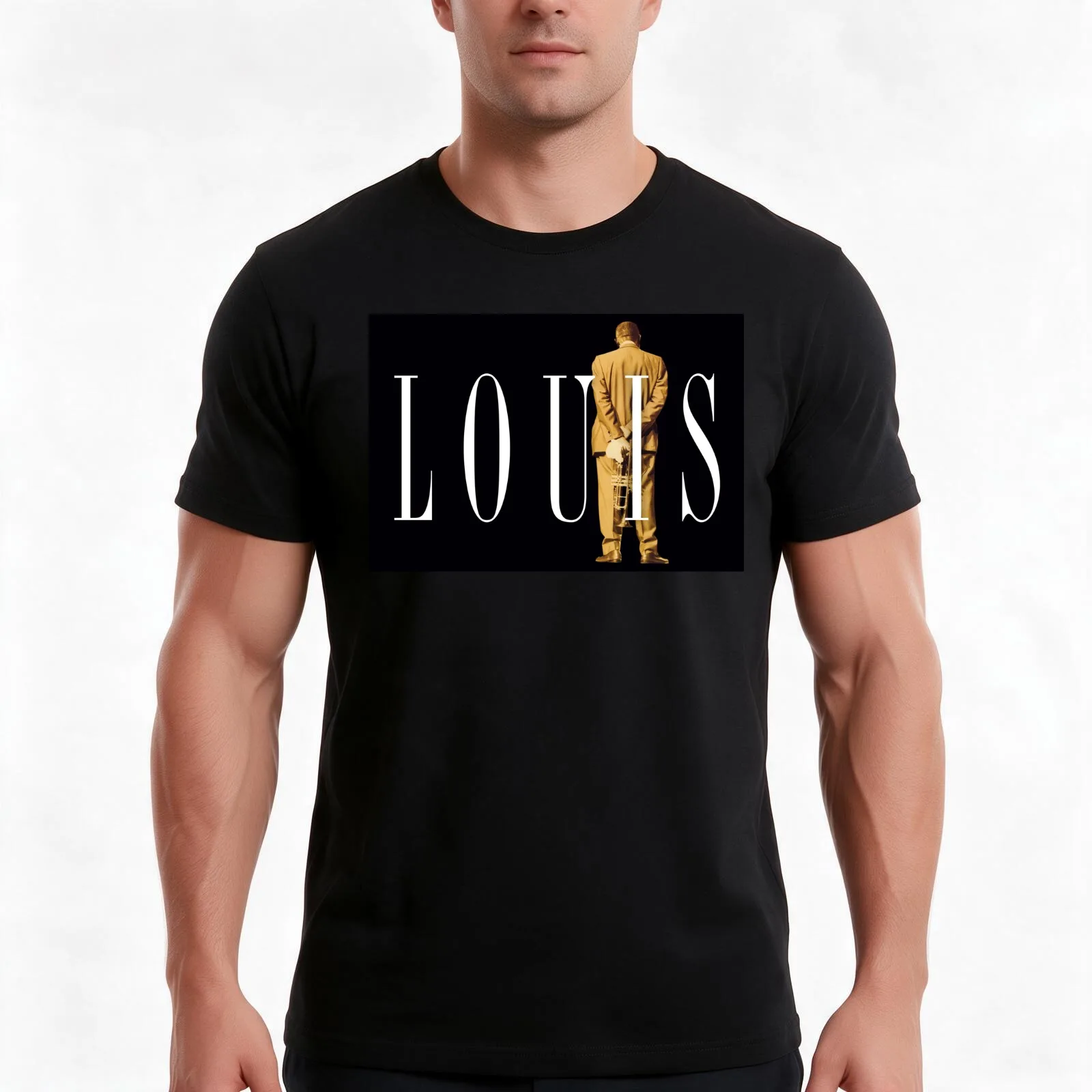 Louis Armstrong - Satchmo T-Shirt, Summer Casual Cotton Tee, Oversized Streetwear Tops, Vintage Graphic Print, Unisex Men Women