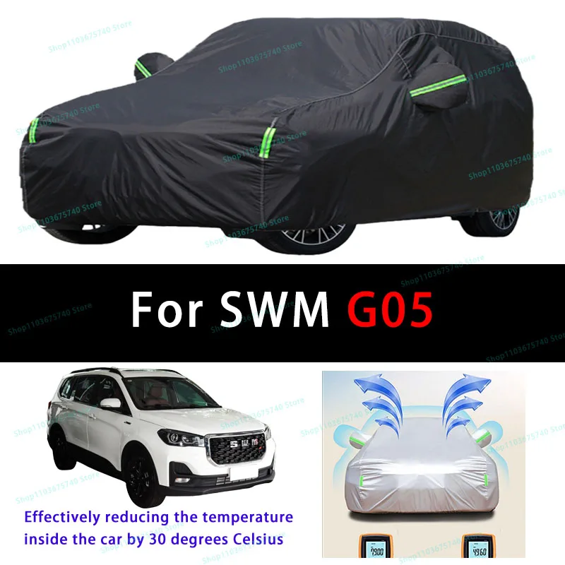 

For SWM G05 Summer Full Car Covers Outdoor Sun uv Protection Dust Cooling Protective Auto Protective Cover