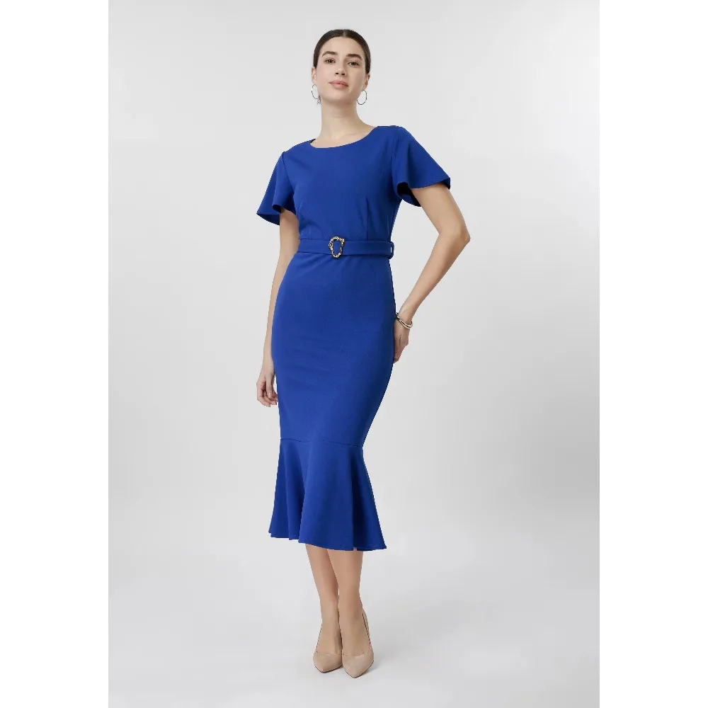Customized Sashes Modern Mother of Birde Dresses 2026 for Women Wedding Mermaid Boat Neck Elegant Evening Dress Prom Gowns Midi