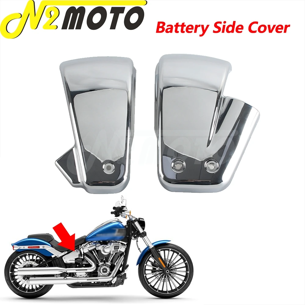 For Harley Softail M8 Fat Boy Bob Sport Glide Breakout FLFB FXFB FXBR FXBRS FLSB 2018-2024 Motorcycle Battery Side Fairing Cover view 3
