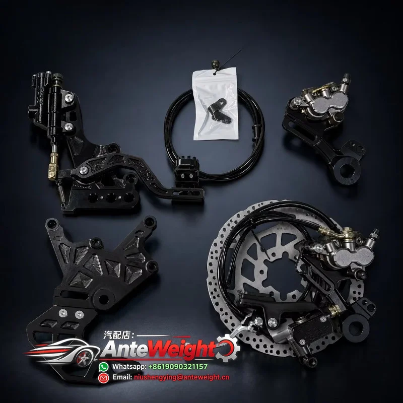 Dual Rear Brake System Kit 240mm Disc Dual Caliper Bracket for Sur Ron Light Bee E-Bike Upgrade Brake Assembly