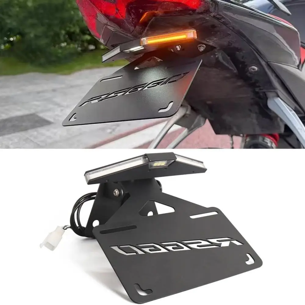 

Foldable License Plate Holder with LED Turn Signal Fit for RS660 RSV4 FACTORY 2021-2024 Motorcycle Tail Tidy Fender Eliminator K