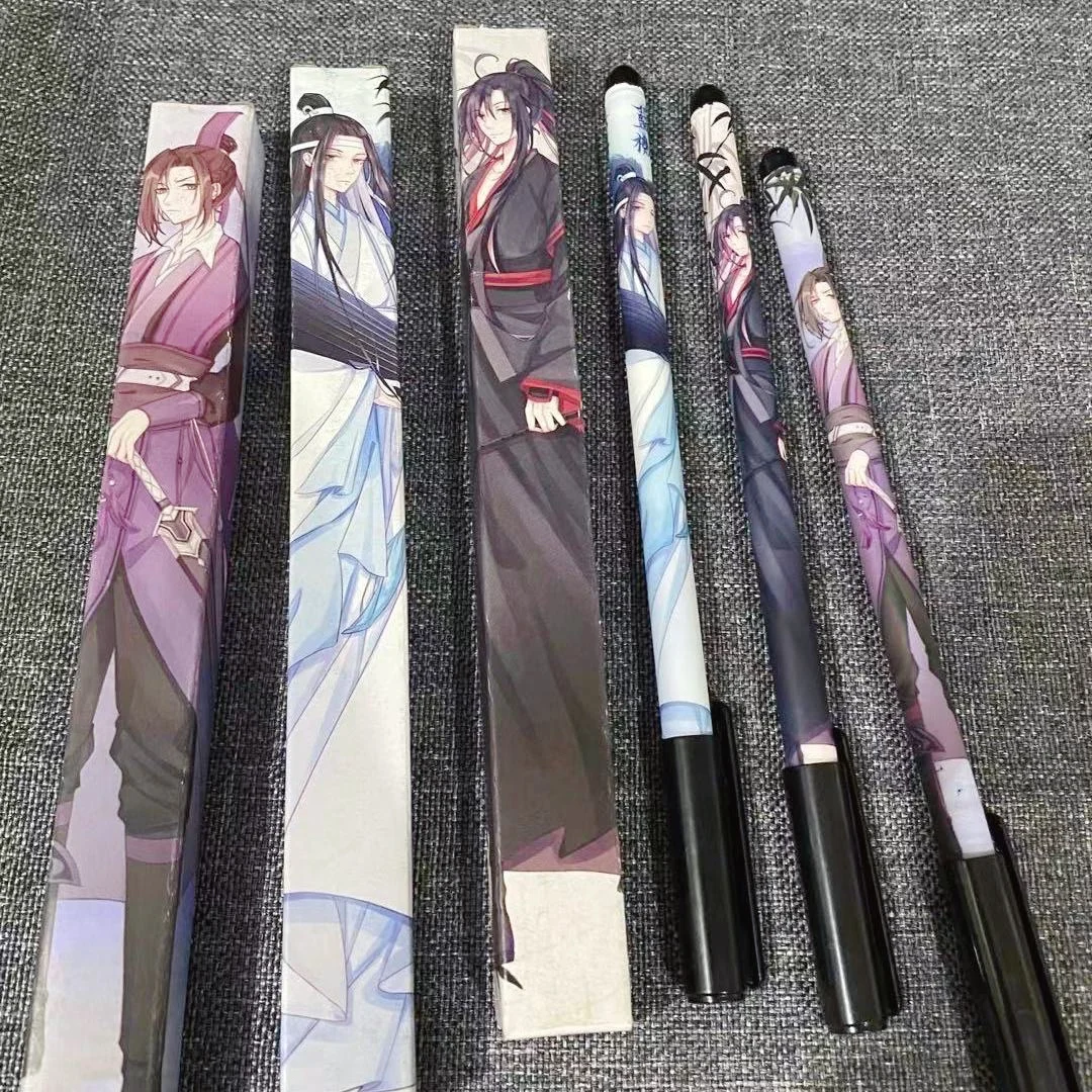 2022 Anime Grandmaster Of Demonic Cultivation Mo Dao Zu Shi 0.5mm Gel Pen School Office Stationary Black Writing Pen Lan Wang Ji