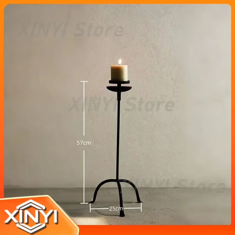 Decorative Candle Holder for Retro Homestay for Warm European Atmosphere Decor for Living Room Bedroom for High Leg