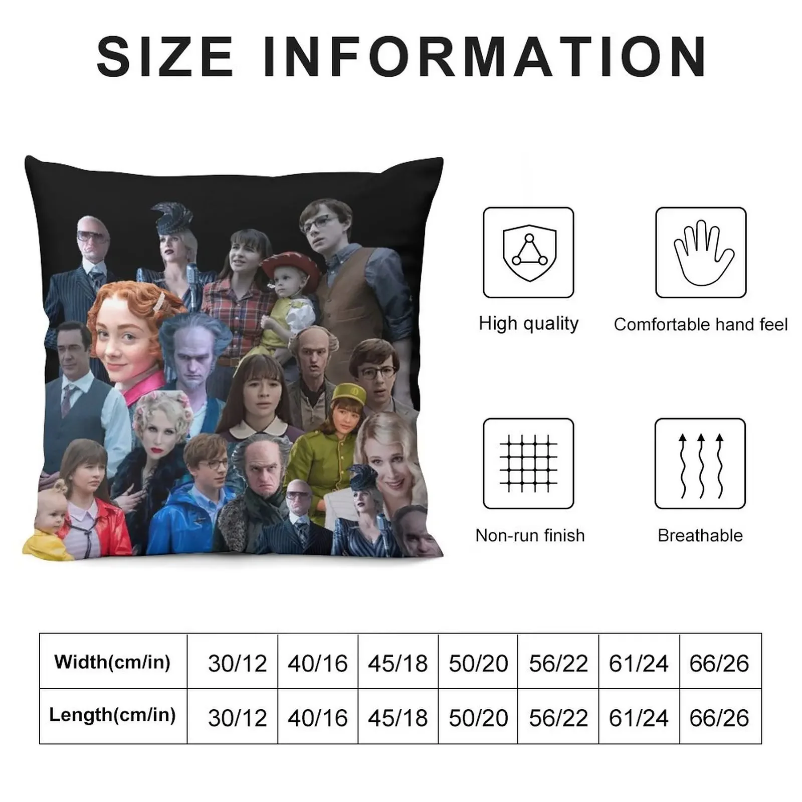 A series of Unfortunate events Mash Up, Packs, Collections, Sets, Montage, Bundle, Collage, Mix, ASOUE season 3 Throw Pillow