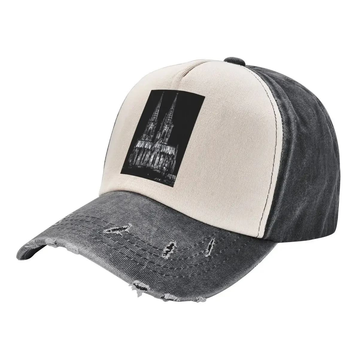 Cologne Cathedral Black and White Baseball Cap Golf Cap Sunhat Golf Wear Caps For Men Women's