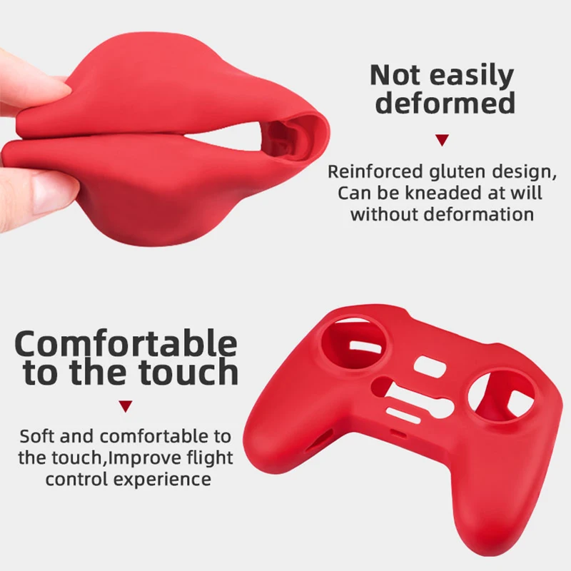 Silicone Cover Sleeve for DJI FPV Combo/Avata Remote Controller Protetcive Case Skin Anti-Lost Lanyard Drone Accessories