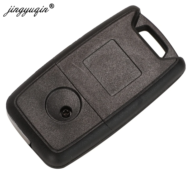 jingyuqin Flip Remote Key Shell Switchblade For Ssangyong Korando New Actyon C200 2016 2017 3 Button Folding Car Key Shell Case