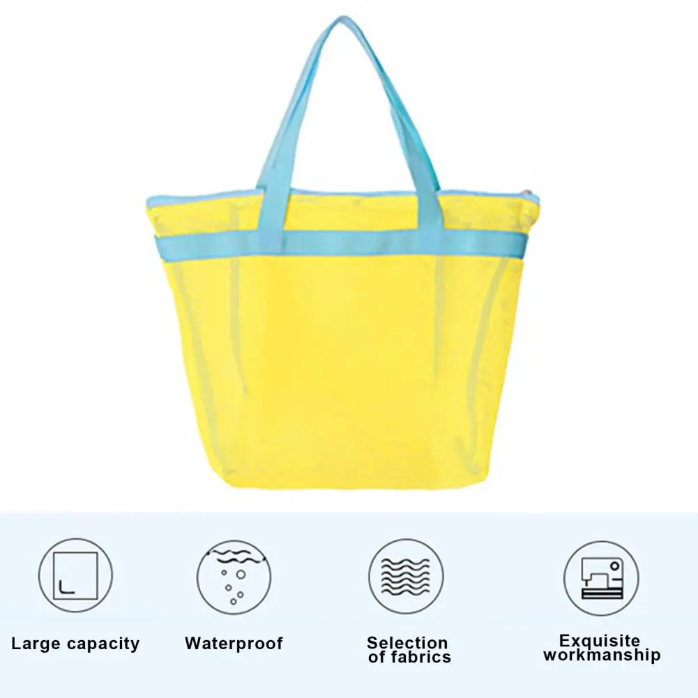 Sac de rangement de jouets pour enfants, sac de plage de capacité avec mailles à séchage rapide, caddie de douche portable pour dortoir, voyage pour shampoing