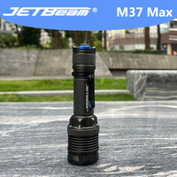 JETBEAM M37 MAX High Performance Tactical Flashlight 5000LM Rechargeable Torch by 21700 Battery for Hiking,Camping,Self Defense