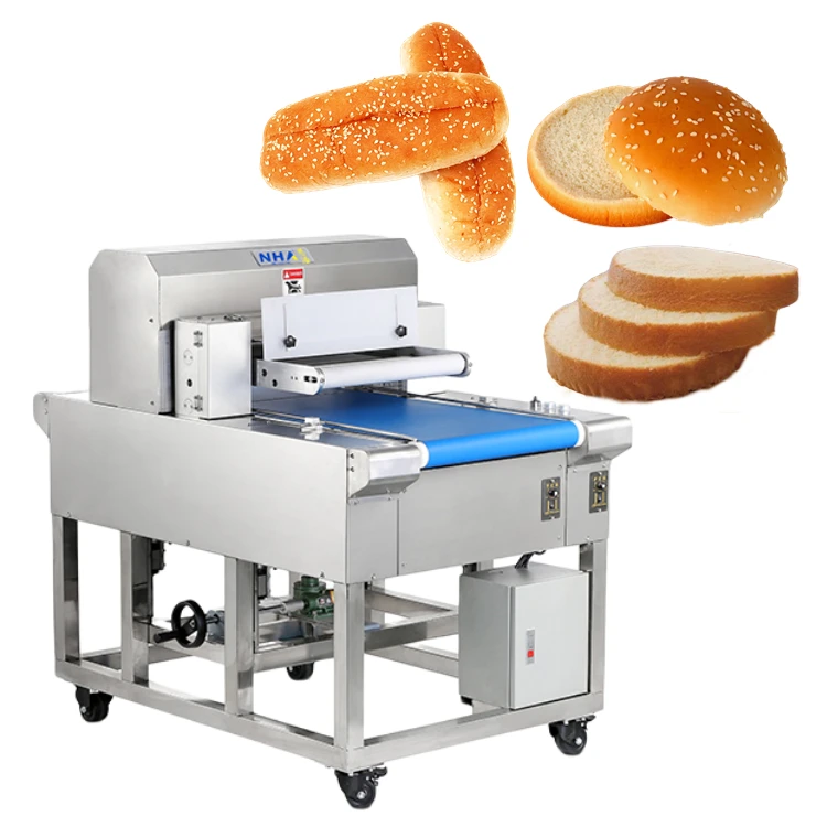 Automatic Horizontal Cake Cutting Machine Hamburger Hot Dog Bread Cake Cutting Ultrasonic Cake Cutter