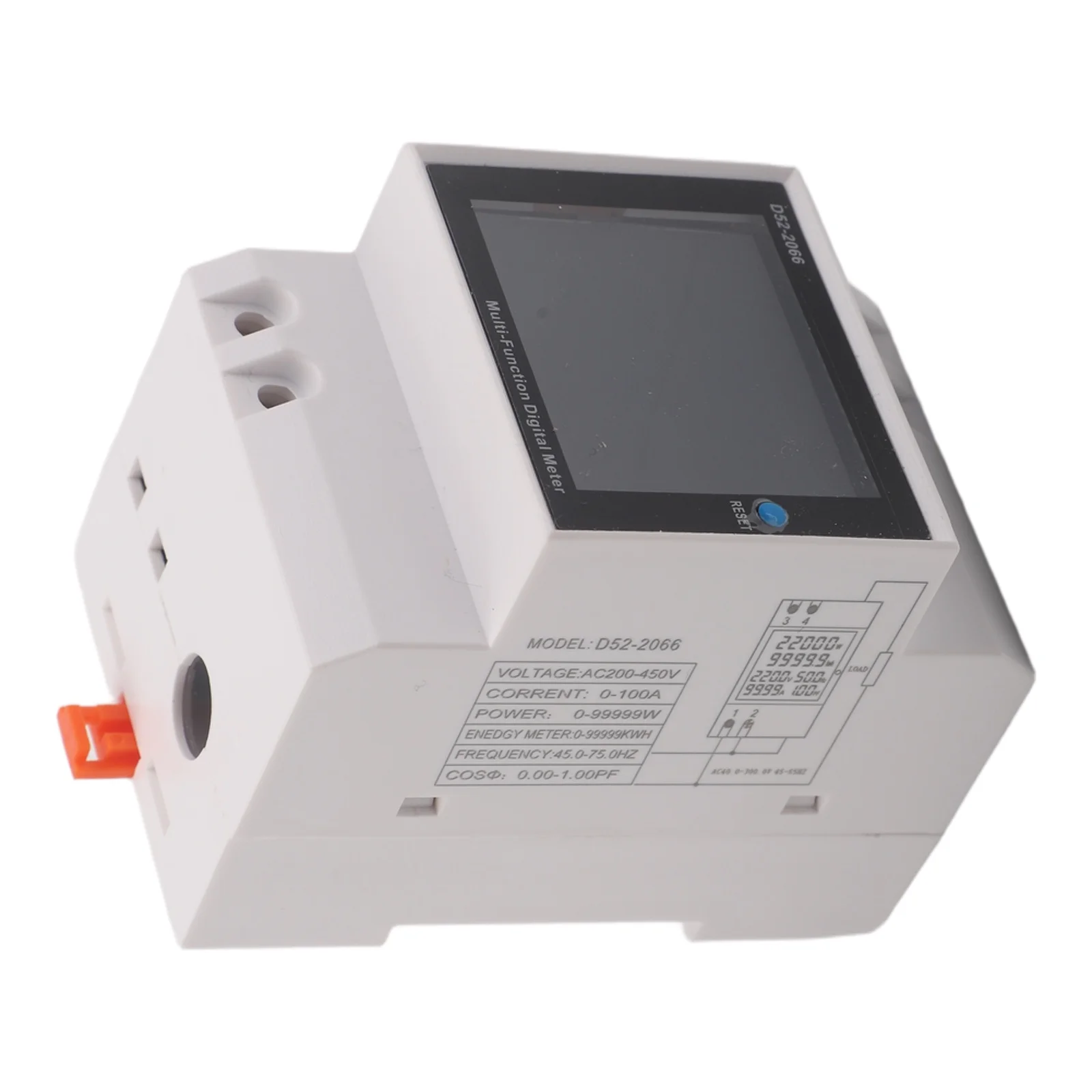 Digital 3-Phase for Smart Meter with WiFi Capability for Monitoring Power Factor Voltage Current in Commercial Use