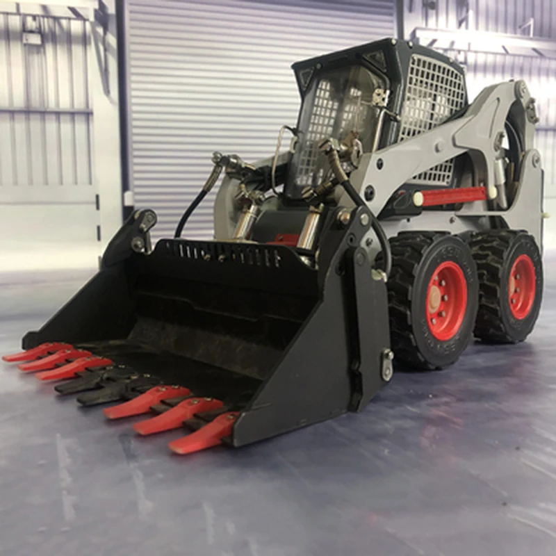 

1/14 Wheeled Bobcat Skid Steer Loader, Small Bulldozer, Engineering Hydraulic Machinery Model