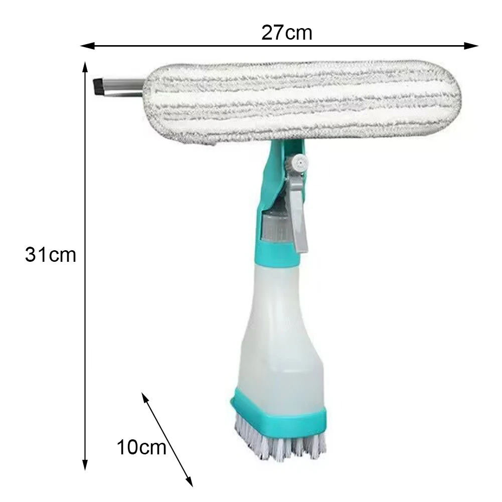 Multi-function Glass Window Wiper Soap Cleaner Squeegee Mirror Bathroom Wall Cleaning Brush With Sponge Brush Head Spray Bottle