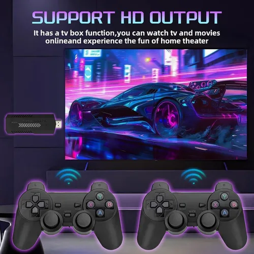 Imagen 2 del producto X2 PLUS Retro Gaming Stick - Consola de juegos 4K HD de 64/128/256 GB con más de 60.000 juegos, controladores inalámbricos duales para TV/PC