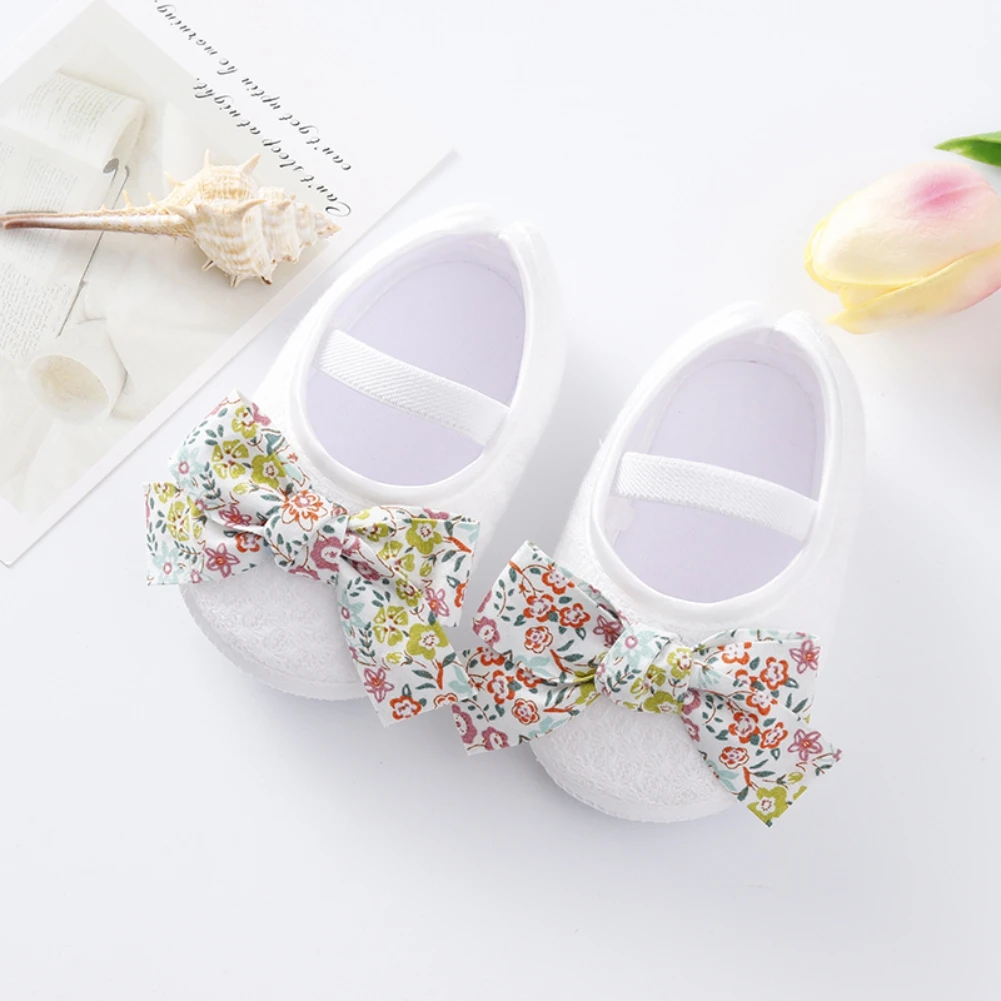 Baywell Adorable Princess Shoes and Headwear Set for Baby Girls - Lovely Bow Buckle Design 0-12 Months