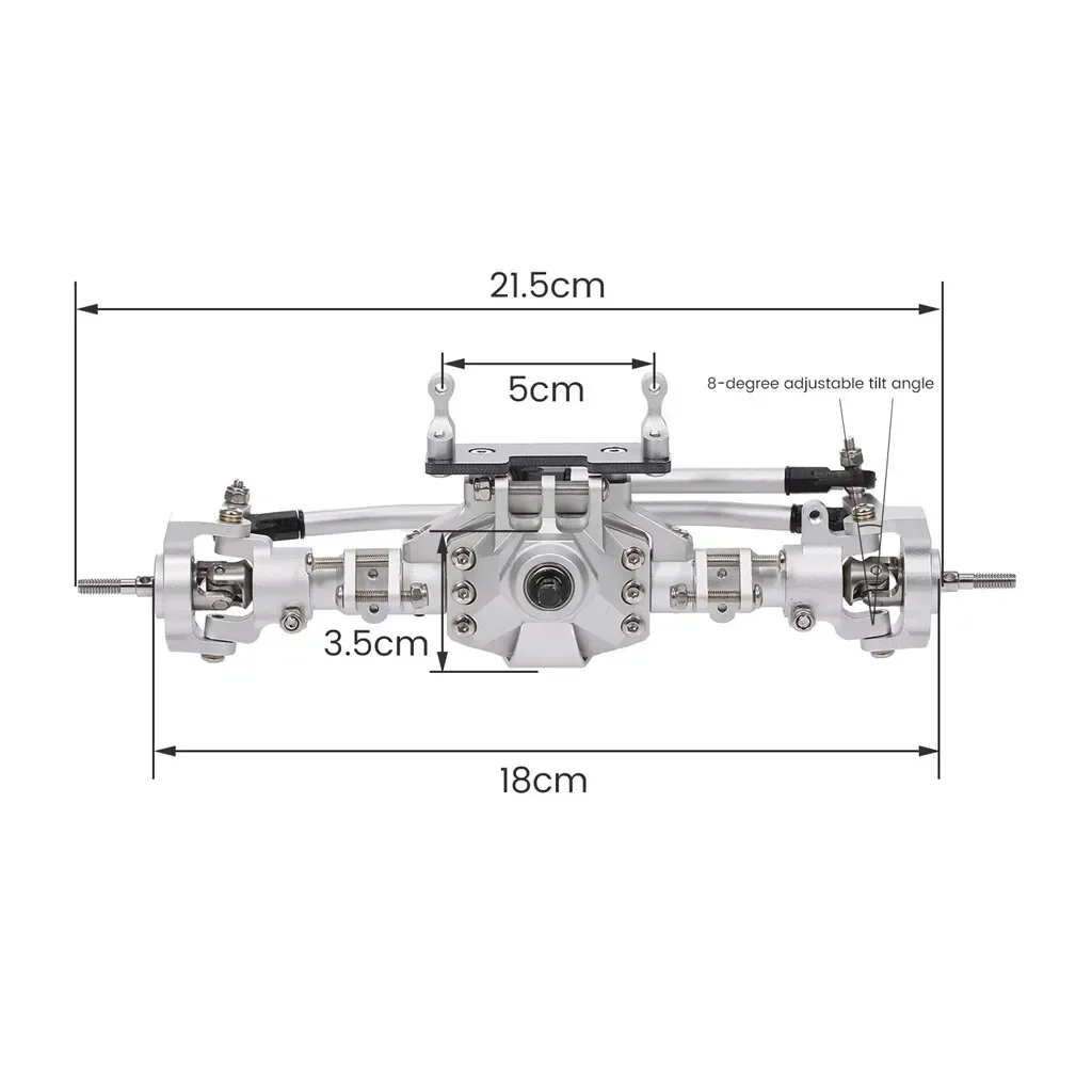 Essieu avant et arrière en alliage pour camion RC, pièces de rechange pour Axial SCX10 II 90046 90047