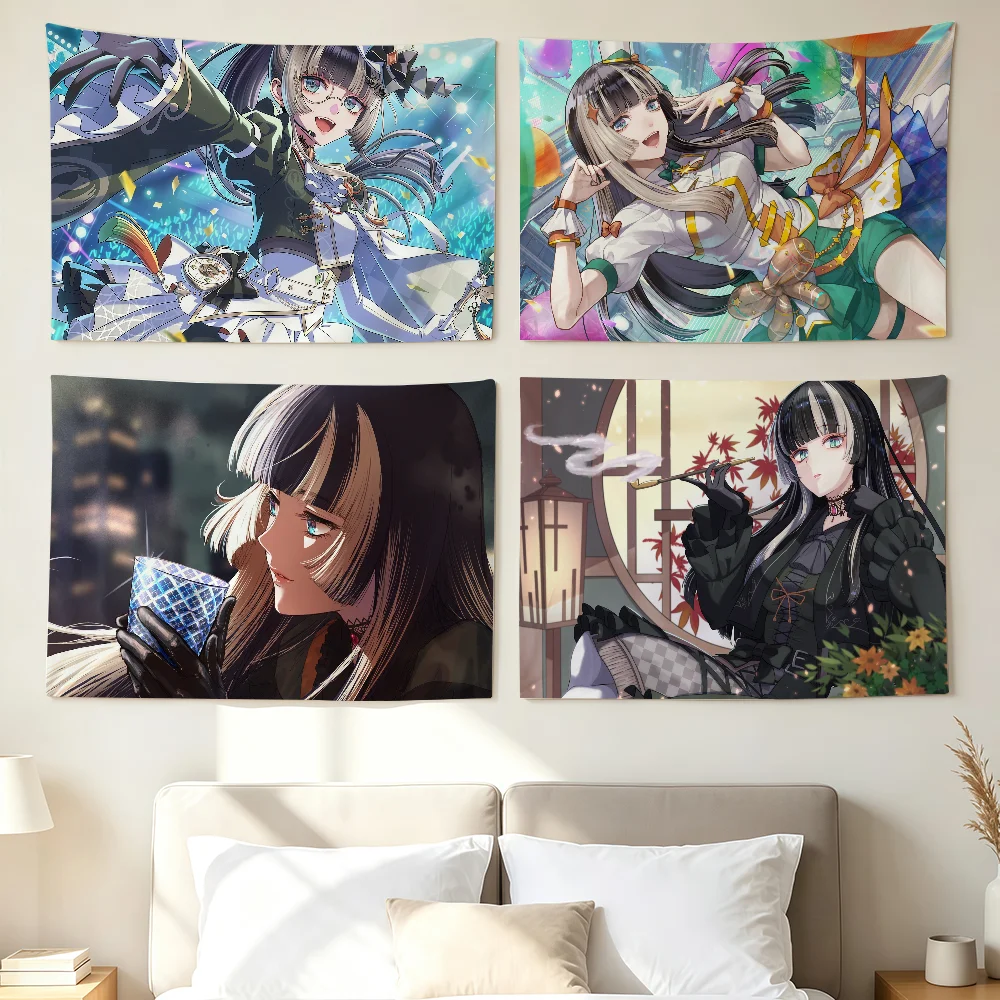 Virtual Idols J-Juufuutei Raden Flag Wall Decorations Home Decor Suitable For Living Rooms Bedrooms Dormitories Parties Holidays
