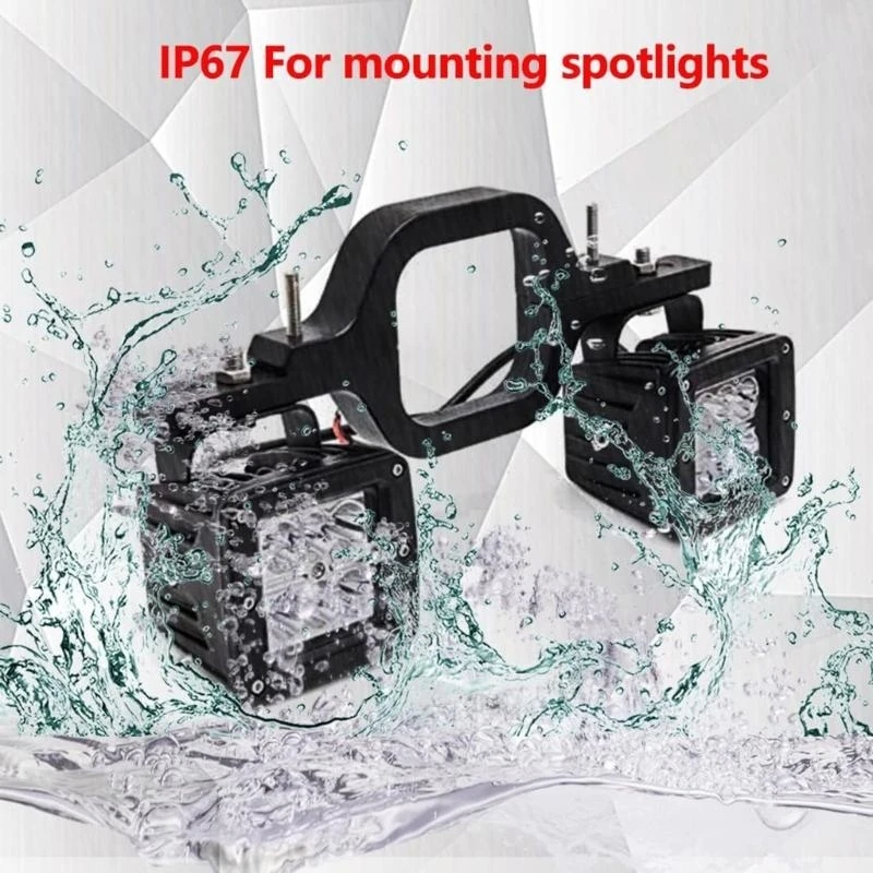 Dual Leds Mount Brackets Led Pods Mount Brackets 2.5 Inch Towing Hitch Mount Brackets for Truck Trailer Suv Auto Part