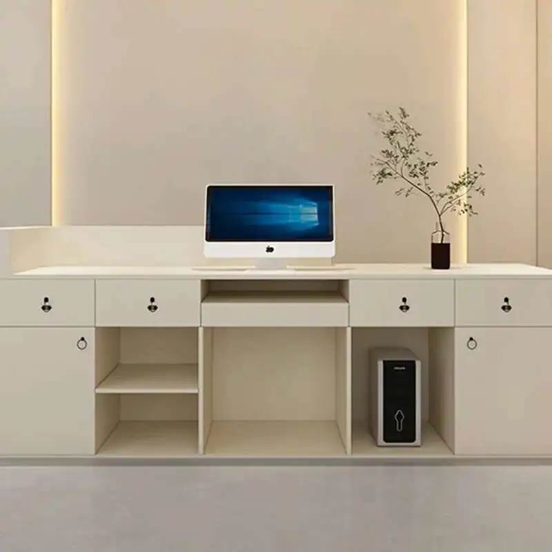 

Italian Style Simplicity Reception Desks Beauty Salon Nail Salon High-end Reception Desks Designer Office Furniture Recepce HBRD
