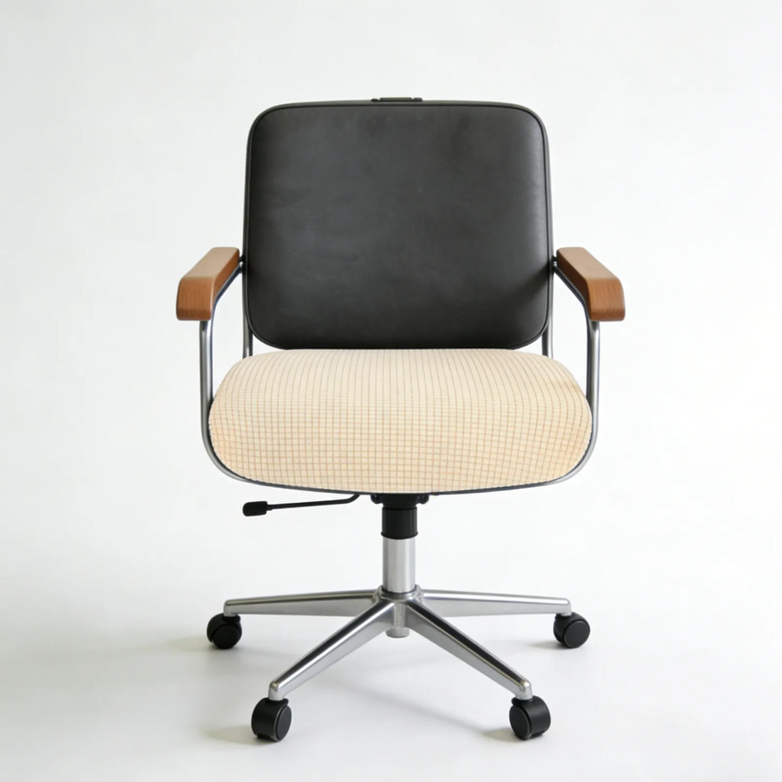 Beige Office Chair Seat Cover Stretchable Elastic Cushioned Pad Replacement Computer Desk Chair Protector Breathable Soft Cover