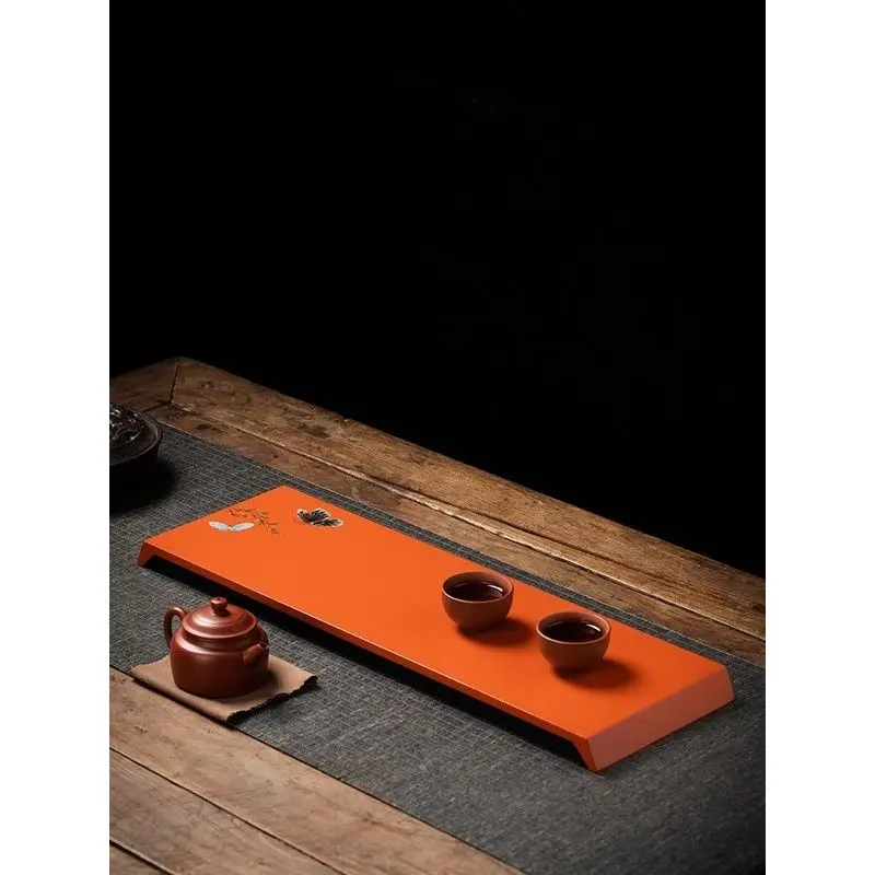 صينية شاي بسيطة مرسومة يدويًا على شكل فراشة الحب على شكل زهرة، مساحة شاي لغرفة الشاي الجافة #6