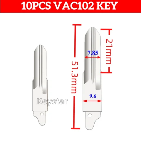 Autokeystar 10 шт./лот VAC102 пустой автомобильный ключ складной флип пульт дистанционного управления дубликат лезвия с отверстием для Renault Logan