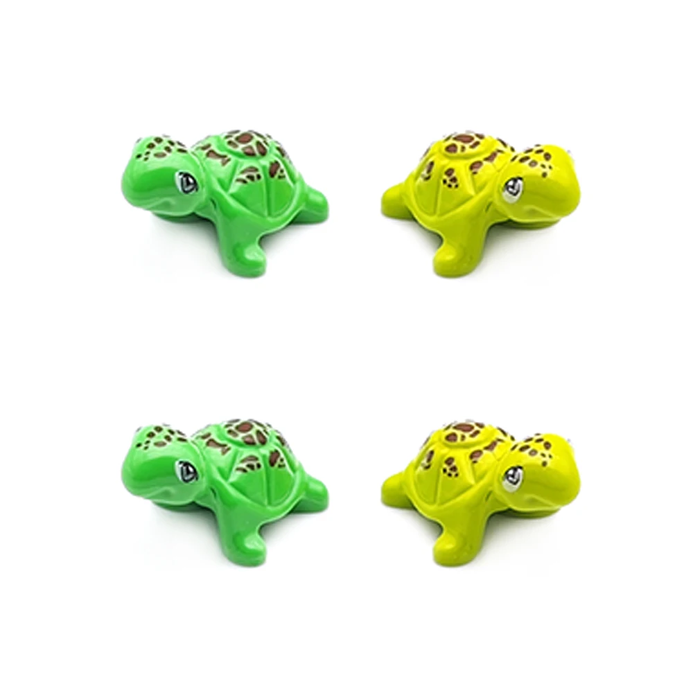 5 PCS MOC building blocks Small Animals DIY toy Tortoise Accessories Small Turtle scenes decorated sea creatures children's toys