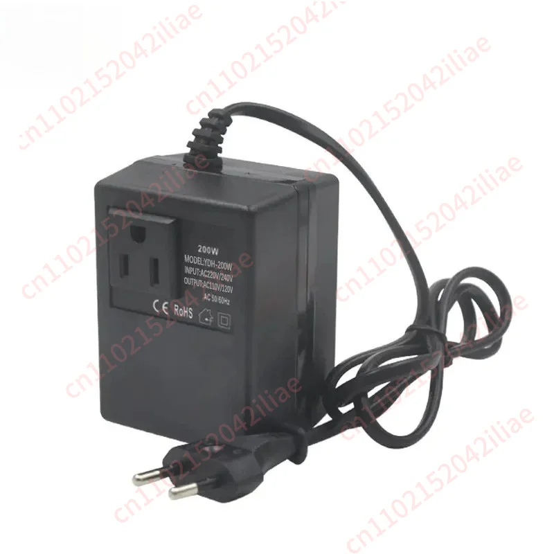 

Step Down Single Phase Travel EU Plug Voltage Transformer Converter 200W Voltage Converter Transformer AC 220V to 110V