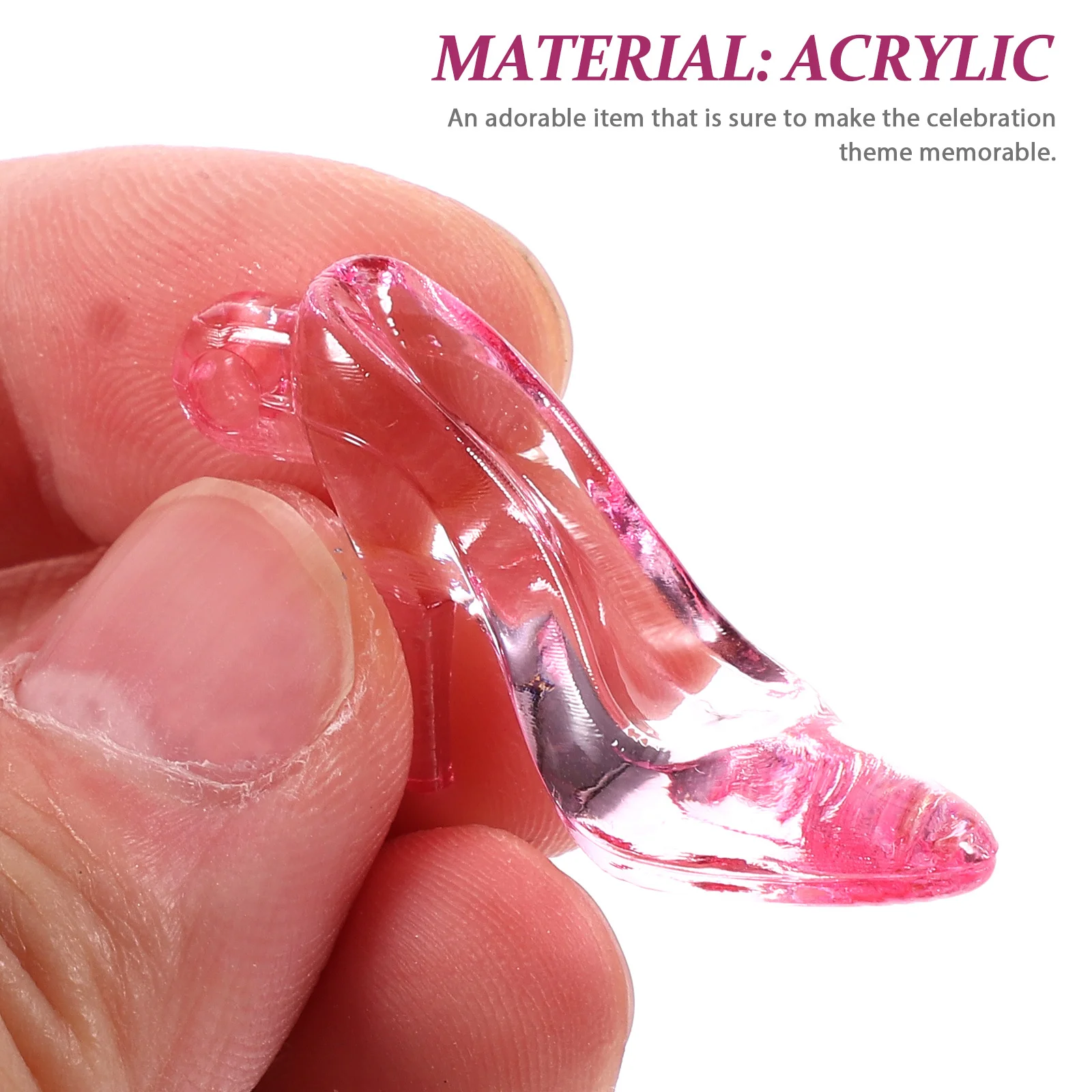 

96 шт. акриловых подвесок в виде туфель на высоком каблуке для рукоделия, украшения для сумок, подарочных коробок, сувениров для вечеринок