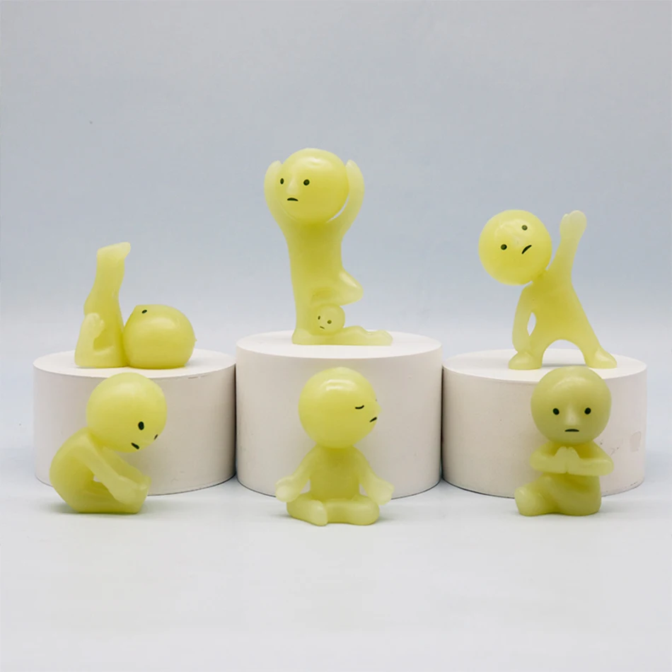 SMISKI lIVING Series Noctilucent Green Doll Action Figures الديكور لعبة مجسمة المشجعين هدايا الأطفال