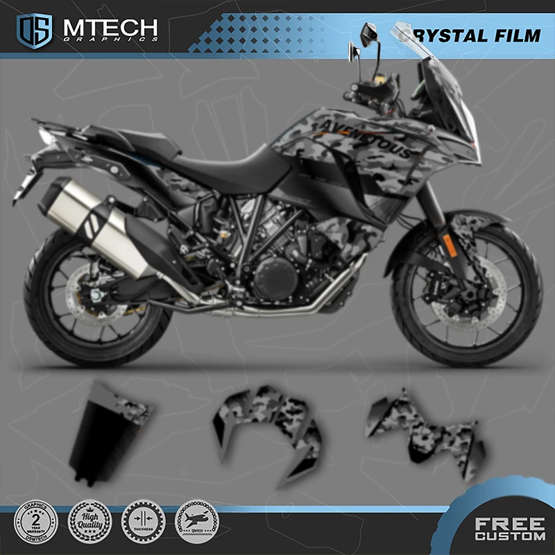 

DSMTECH Custom Motorcycle Graphics For KTM 2017 2018 2019 2020 ADV1290-R-S 17-20 ADV1290 Decals Stickers Kits 005